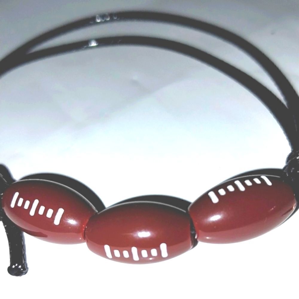 Unisex kids' football adjustable charm bracelet - Picture 1 of 5